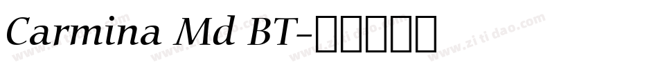 Carmina Md BT字体转换